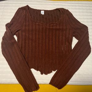 Brown crop top
